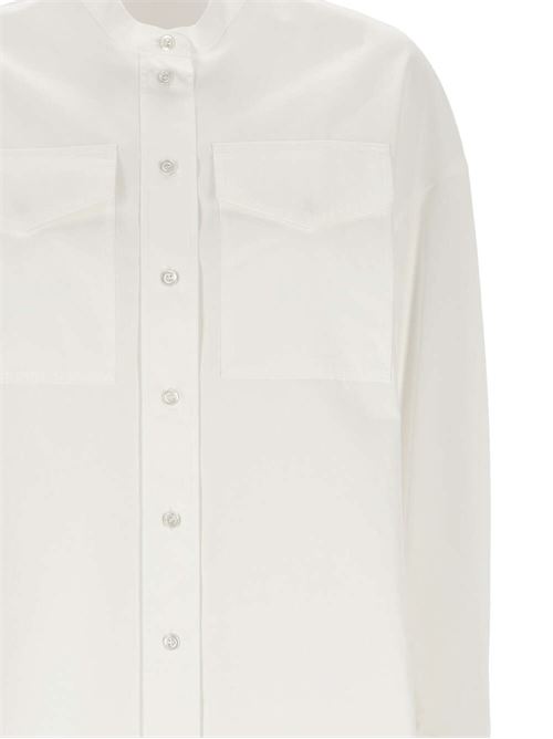 Band-collar cotton shirt. Alexander McQueen | 778156QAABC9000